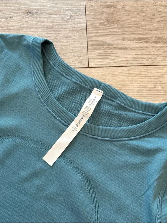 NWT Lululemon Swiftly Tech LS *Breeze Silverescent Size  6 Persian Green 4 Way - Picture 12 of 13